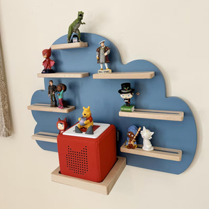 Étagère murale en bois magnétique en forme de nuage pour Tonie Regal, pour Tonie Box, étagère de <span class=keywords><strong>rangement</strong></span> en bois - Product Image 4