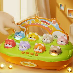 Niños pequeños <span class=keywords><strong>Montessori</strong></span> Piano Whack a Mole juego educativo temprano multifunción presionando Piano <span class=keywords><strong>caja</strong></span> Musical con <span class=keywords><strong>sonidos</strong></span> y luces <span class=keywords><strong>de</strong></span> gato - Product Image 2