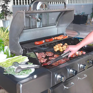 Vendita calda professionale argento <span class=keywords><strong>forno</strong></span> da <span class=keywords><strong>forno</strong></span> all'aperto Barbecue una <span class=keywords><strong>griglia</strong></span> A Gas per Barbecue <span class=keywords><strong>con</strong></span> carrello - Product Image 2