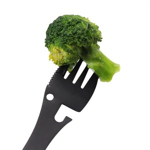<b>Camping</b> Fork Spoon Stainless 5 in 1 Integrated Flatware <b>Multi</b> <b>Tool</b> Can Opener Knife Bottle Outdoors Picnic Camp Utensi Portable - Product Image 1