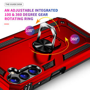 Para Samsung S24 S25 ultra A16 a prueba de golpes anillo de metal pata de cabra 360 forro armadura fundas de teléfono <span class=keywords><strong>celular</strong></span> para Samsung A15 A06 - Product Image 3