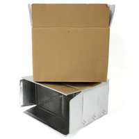 Boîte d'emballage pour aliments congelés avec doublure en aluminium, boîte isotherme, carton de refroidissement, boîte en carton isolante, boîte en polystyrène