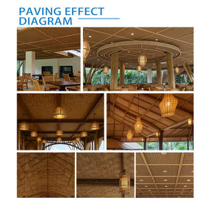 Традиционный дизайн, ПВХ-ротанг, плетеный синтетический бамбуковый мат для наружной кровли, водонепроницаемый, для дома - Product Image 5