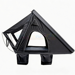Tente de toit triangulaire à ouverture latérale pour 2 à 4 personnes, tente de toit pour voiture, tente de toit en ABS avec matelas pour tout-terrain - Product Image 1