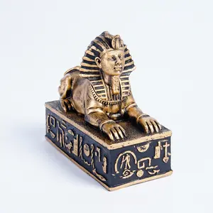 Retro Egyptische Stijl Cadeau Sfinx Model Reizen Souvenir Sfinx Thuis Decoratieve Ornamenten Hars Ambachten