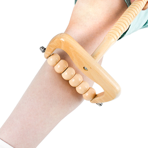 Masseur manuel en bois pour le cou et les épaules, 6 têtes interchangeables pour la thérapie par points de pression, relaxation musculaire profonde, nouveauté - Product Image 3