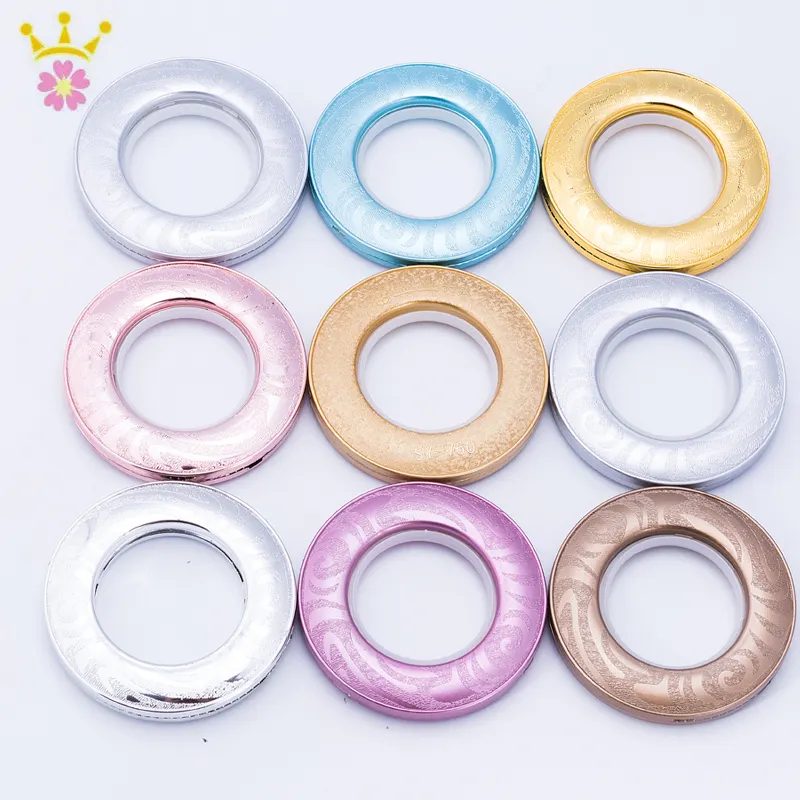 Eyelet Decoration fancy curtain rings Curtain Ring plastic curtain rings New design New eyelets Roman pole accessories