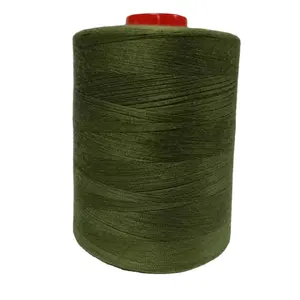 สีเขียวมะกอกด้ายเย็บผ้ามาตรฐาน UL สำหรับตัดเย็บเสื้อผ้าขนาด40S/2 FR