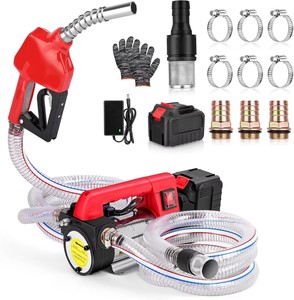 Kit de <span class=keywords><strong>pompe</strong></span> de transfert de carburant sans fil portable 21V, <span class=keywords><strong>pompe</strong></span> à siphon électrique pour diesel, <span class=keywords><strong>essence</strong></span> et huile avec batterie, <span class=keywords><strong>pompe</strong></span> à carburant auto-amorçante - Product Image 1