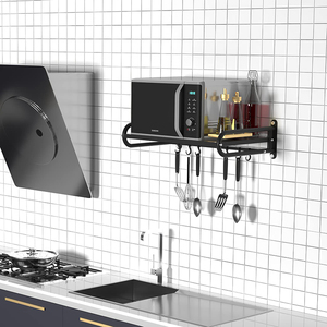 Jh-mech support de <span class=keywords><strong>four</strong></span> de cuisine avec crochets étagère <span class=keywords><strong>murale</strong></span> de <span class=keywords><strong>micro</strong></span>-ondes de qualité commerciale ou domestique robuste - Product Image 4