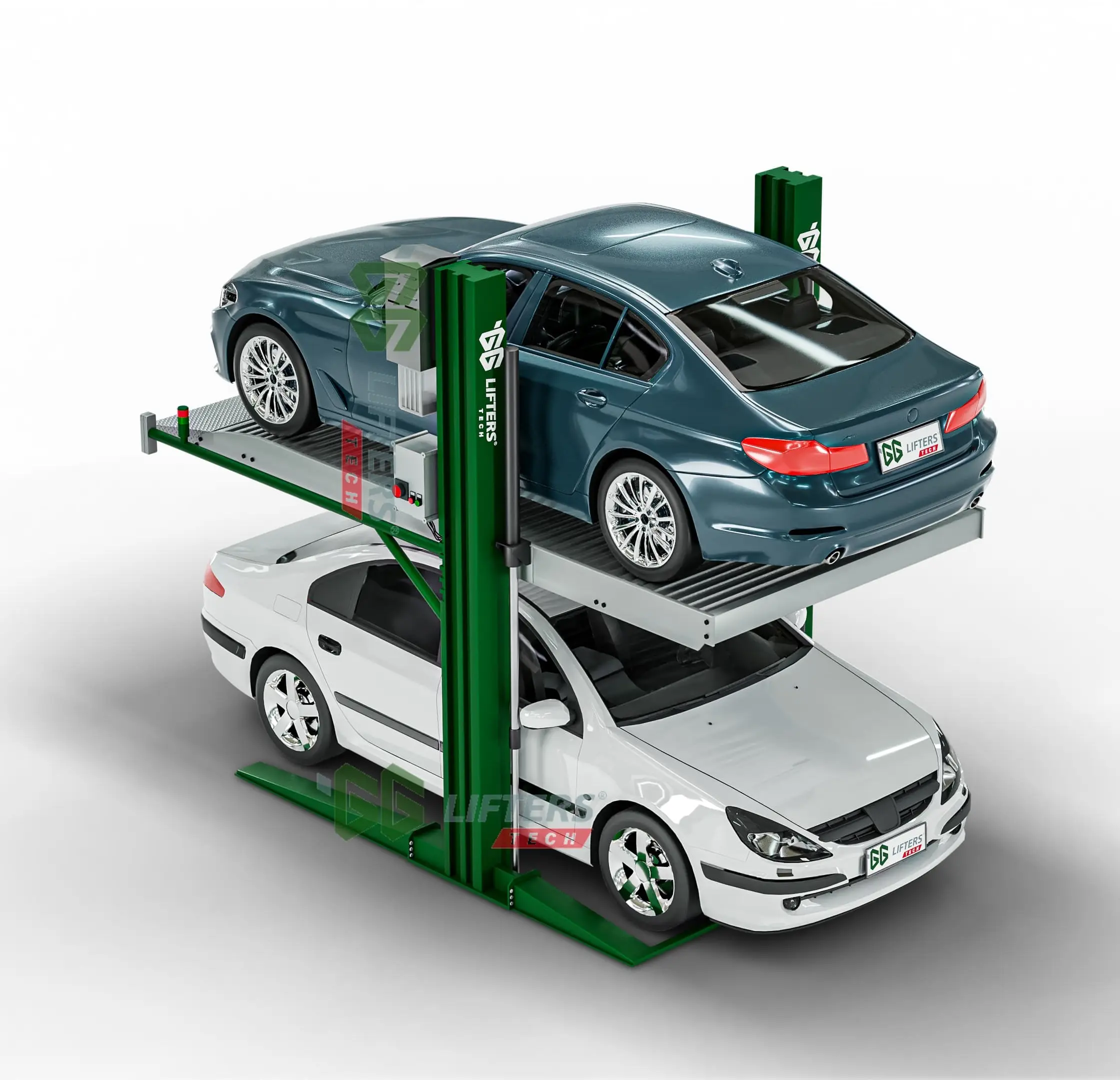 2 bài xe đậu xe nâng tự động nâng xe Hệ thống đỗ xe thủy lực thiết bị đỗ xe xi lanh thủy lực 2 cấp độ lưu trữ xe