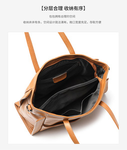 Sac à bandoulière en cuir pleine fleur pour femme, grande capacité, tendance, idéal pour l'été et l'hiver – Meilleures ventes - Product Image 6