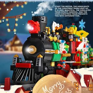 En Stock Moule Roi 12012s Noël Train Électrique <span class=keywords><strong>Noel</strong></span> Modèle Spécial Pour La Fete Briques APP Contrôle Gril Cadeau De Noël - Product Image 2
