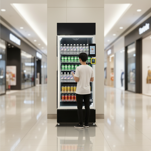 XY Smart Vision AI Vending Machine Fridge with SDK Stainless Steel Cloud-Based Management for CE Certified Cashless Payment