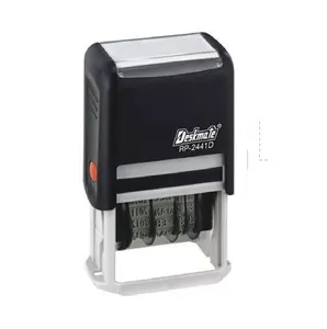 Deskmate Self inking date stamp for custom Bank deposit Received Paid Faxed Emailed stamps