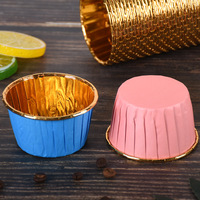 Cupcake jetable en aluminium, doublure de muffin, tasse de cuisson de gâteau en papier aluminium, pointe de Cupcake, support de ramequin, petits gobelets à Pudding