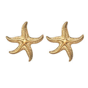Été Femmes Plaqué Or Style Océan Plage Bord de Mer Vacances Étoile de Mer Boucles d'oreilles Femmes Mignon Étoile de Mer Boucles d'oreilles Bijoux Cadeaux - Product Image 5