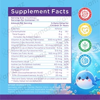 Natuurlijke Kinder Vitamine Gummies met Omega 3 DHA EPA Multivitamine Formule Fruit smaak Kauwgommetjes voor Dagelijkse Voeding