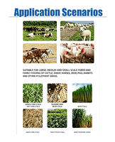 Broyeur agricole haute productivité / Hacheuse de fourrage / Concasseur de paille avec engrenages et moteur, composants essentiels pour utilisation sur prise de force de tracteur