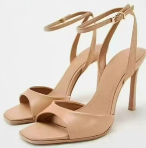 Sandales à talons aiguilles pour femmes, bout ouvert, bride arrière, à lanière cheville, escarpins sexy de qualité pour femmes - Product Image 4