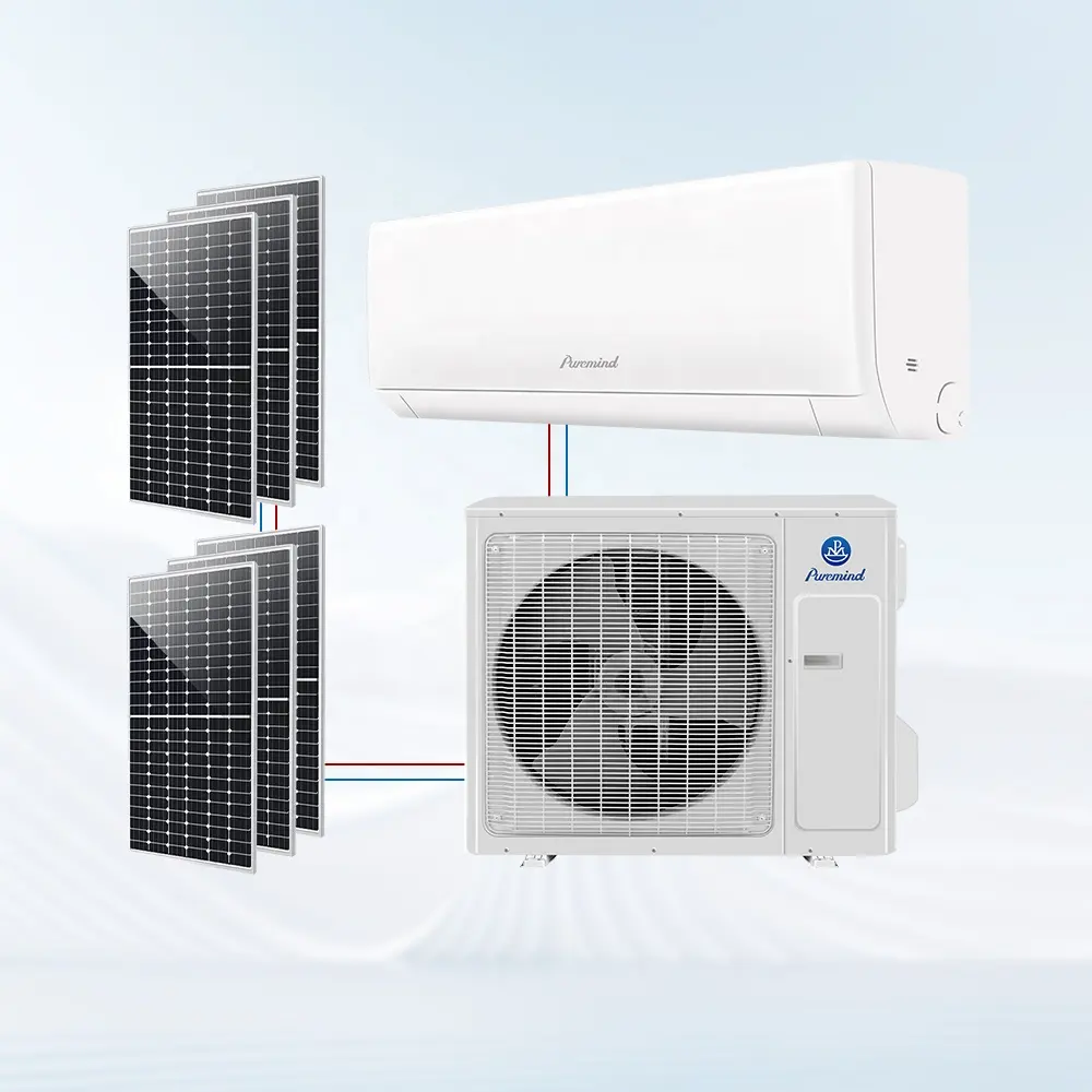 Fournisseur du CN Climatiseur à énergie solaire mural divisé de 12000Btu 18000Btu Smart Hybrid avec climatisation du système d'énergie solaire