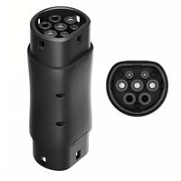 Adaptateur de charge EV haute performance 120 kW GB/T vers Type 2 triphasé AC, connecteur de chargeur à surface argentée