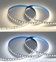 Lampu LED SMD 2835 120 LED Lebar 8MM DC 12/24V 10.5W/M Lampu Strip LED Satu Warna Putih Hangat/Netral/Dingin Peredupan Cahaya