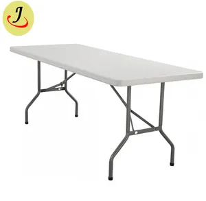 Table pliante et portable en plastique, avec chaise, pour l'extérieur, à manger, vente en gros,