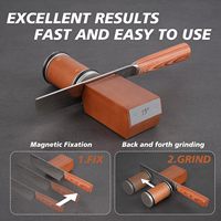 2025 cuisine Portable diamant Mini rouleau aiguiseur de couteaux ensemble Angle fixe professionnel couteau à rouler Kit d'affûtage avec Angle