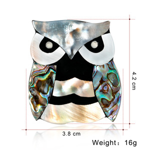 Broche de Búho con Alas Iridiscentes y Ojos Grandes para Abrigos y Bufandas de Mujer, 42 mm, 7 Colores - Product Image 3