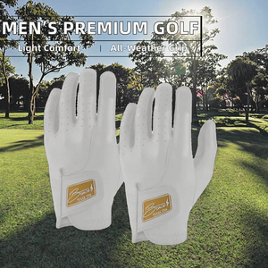 Gant de golf léger haut de gamme pour homme, en cuir Cabretta doux et confortable, avec grip WeatherSof, blanc nacré, fermeture auto-agrippante, gauche/droite - Product Image 2