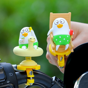 Adorno para manillar de motocicleta con diseño de pato, de PVC, amortiguador de impactos, diseño de vacaciones en la playa, para motocicletas tipo cruiser - Product Image 1