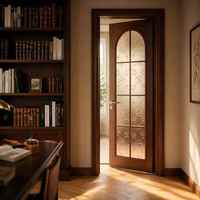 Porte intérieure en bois massif de style français, multi-panneaux verticaux, pour chambre à coucher, villa, personnalisation sur mesure