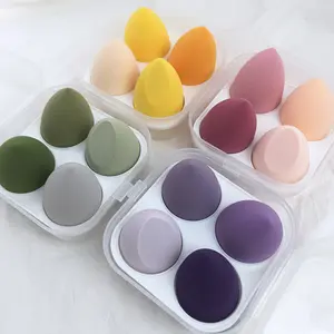 Neue Stile 4pcs Purple Beauty Egg Wasser tropfen New Powder Puff Kosmetik Beauty Makeup Schwamm Mixer Makeup Puff Blender