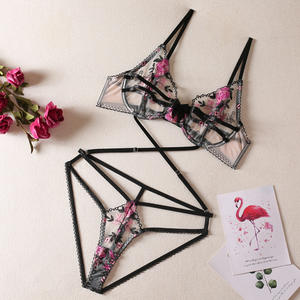 Женское привлекательное кружевное нижнее белье с вышивкой - Product Image 2