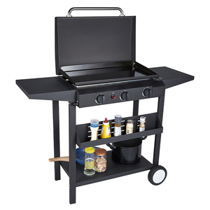 Parrilla de gas propano, plancha de barbacoa de 3 quemadores, estantes de tres capas, plancha superior plana resistente con tapa - Product Image 3