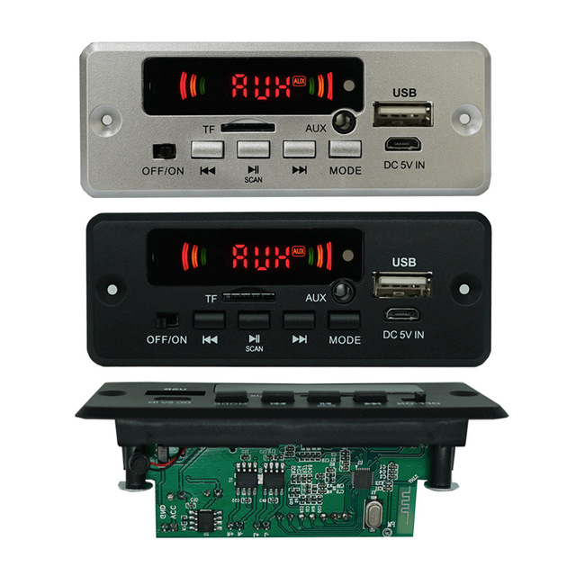 Factory Wholesale 5V MP3 Decoder Board FM Radio USB/TF Color Screen Display 2*3W Amplifier Remote Controller Car Amplifier PCBA
