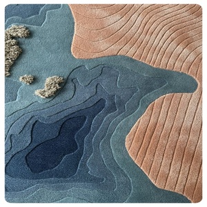 Thảm thủ công bán trực tiếp từ xưởng, trang trí khách sạn, trang trí nhà cửa, thảm nylon thủ công cao cấp - Product Image 5