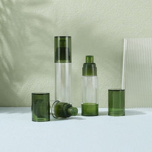 Calidad 15ml 30ml 50ml Botella de bomba sin aire <span class=keywords><strong>verde</strong></span> <span class=keywords><strong>militar</strong></span> de plástico para Esencia de loción de crema - Product Image 2