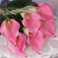 Usine en gros Style européen Real Touch unique PU Calla Lily Bouquet 60cm PE mousse respectueux de l'environnement réutilisable pour