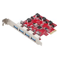 Carte USB 3.0 PCI Express 4 ports, contrôleur USB 3.0 avec module d'alimentation intégré, prise en charge UASP, hub à débit de transfert maximal pour ordinateur de bureau