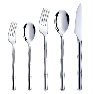 Ensemble de couverts de luxe en acier inoxydable, finition miroir haute brillance, résistant à la rouille, couteau, fourchette, cuillère, vaisselle de mariage - Product Image 4