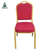 Vente en gros de chaises de réception de mariage à dossier haut chaise de banquet empilable en velours en tissu pour hôtel