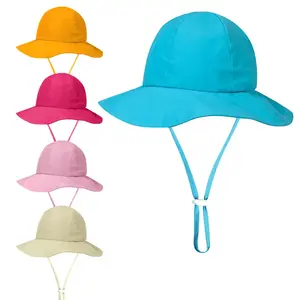 Beach Outdoor Adjustable Foldable Toddler Baby Floppy Sun Hat With Wide Brim