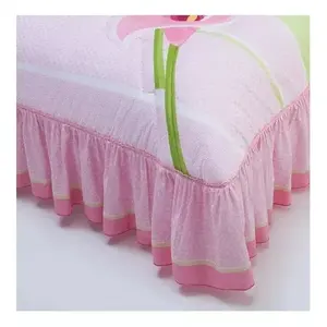 Ensemble de couette Priscila King Size, motif floral, 4 pièces, style princesse, volants, literie pour la maison, toutes saisons - Product Image 1