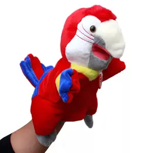 New Parrot Hand Plush Dolls Animal Cover Hand Kindergarten Performance Parent Child Interactive Puppet Storytelling Toy