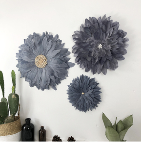 Carmine moderno nórdico Boho africano pared arte pluma Juju sombrero decoración de pared para venta decoración del hogar Navidad sala de estar dormitorio - Product Image 2