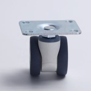 2 Zoll Doppelrollen Möbelrollen Schwenkbare Flachplatten-Doppelrollen Kunststoff-Bürostuhlrollen - Product Image 4