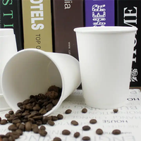 Gobelets en papier écologiques isolés à double paroi jetables personnalisés avec couvercles pour café vin eau minérale
