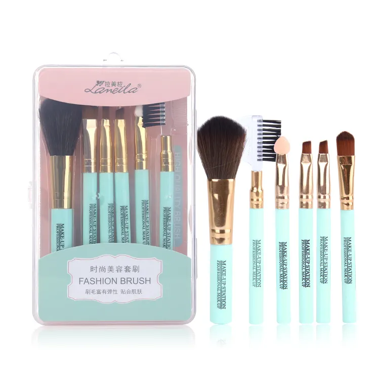 Lameila 6 Pcs Professional Beauty Tools Powder Blush Eyebrow Brush Beauty accessories Wholesale Makeup Brush Set L0782